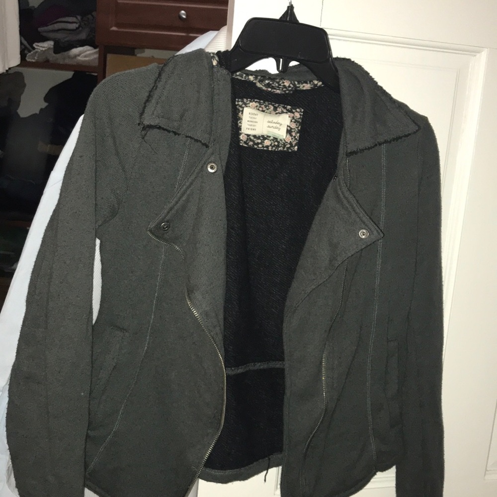 Anthropologie Saturday/Sunday terry moto jacket